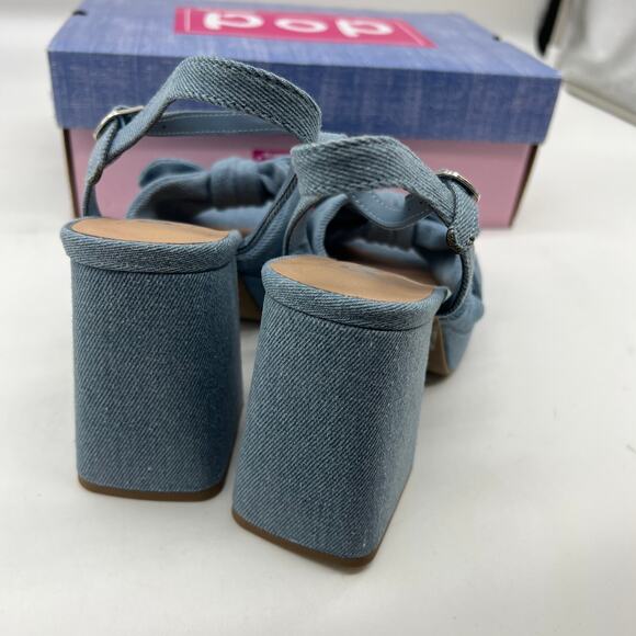 Pop Womens Giving Heeled Sandals Chambray Blue Size 6M - Picture 8 of 10